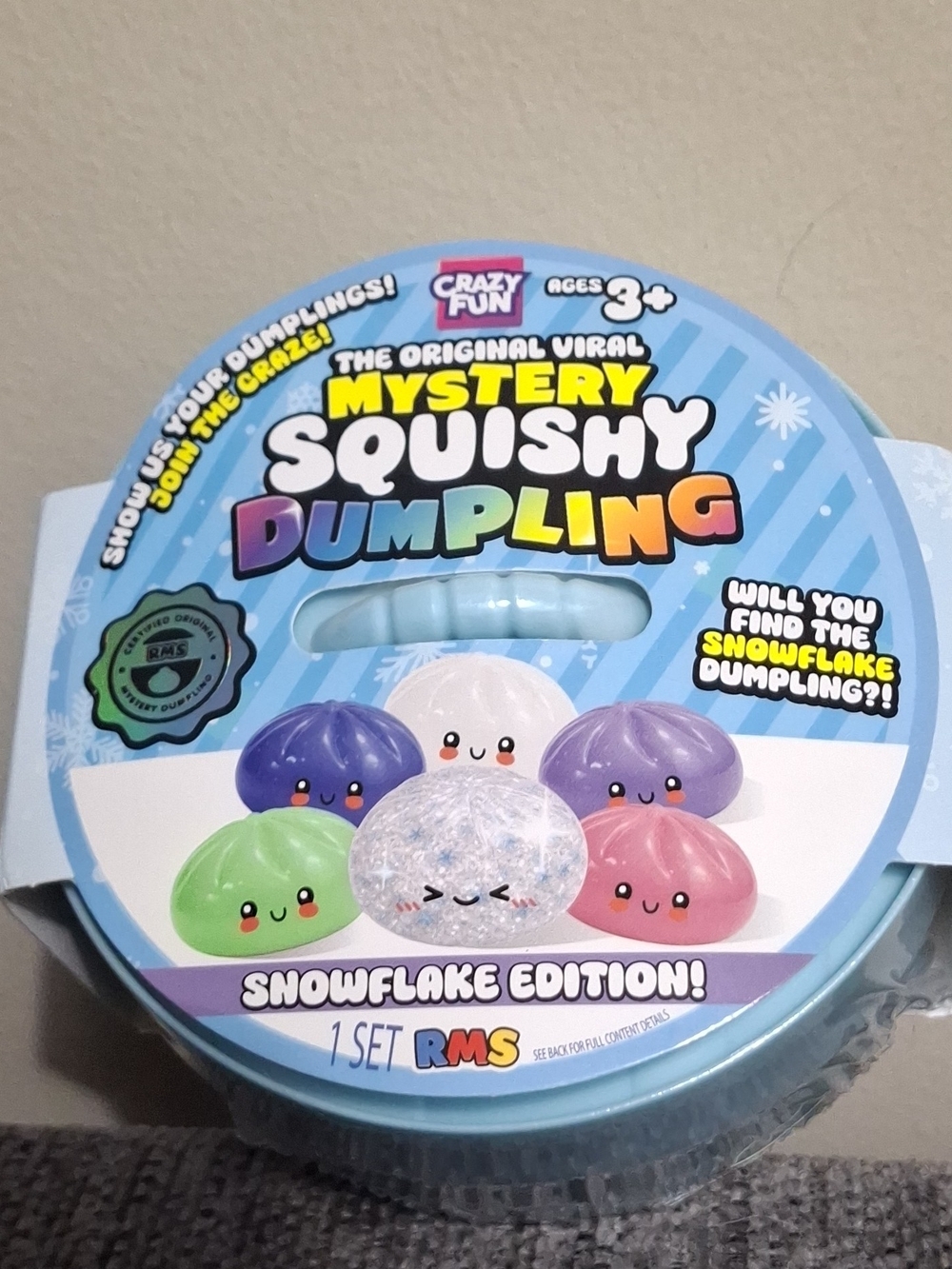 Mystery Squishy Dumpling - Snowflake Edition (Blue)